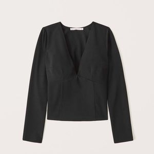 Long Sleeve Deep-V Top